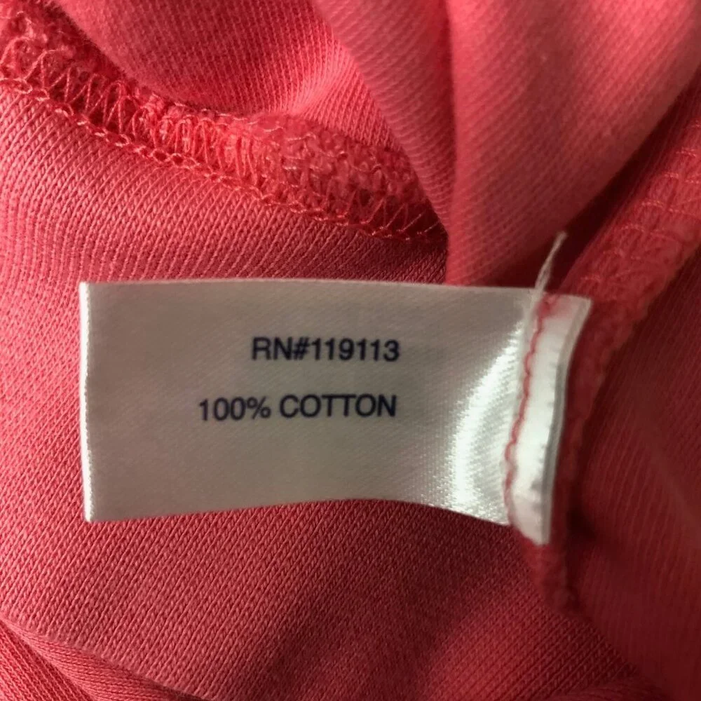 CUFFY'S Of Cape‎ Cod 1/4 Zip Shirt Men M Pink Coral Activewear Athleisure Logo